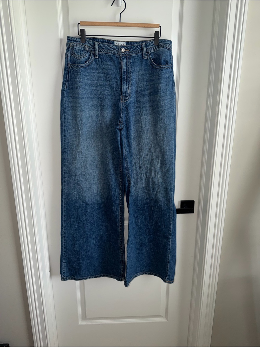 Cello Jeans Women’s Size 13 Wide Leg High Rise Medium Wash Denim Y2K Baggy